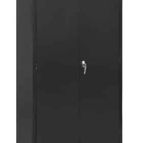 1800 STATIONERY CUPBOARD BLACK CLOSED ANGLE
