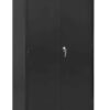 1800 STATIONERY CUPBOARD BLACK CLOSED ANGLE