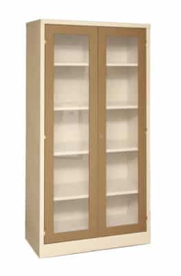 Steel1800mm H Stationery Cupboard with Glass Doors